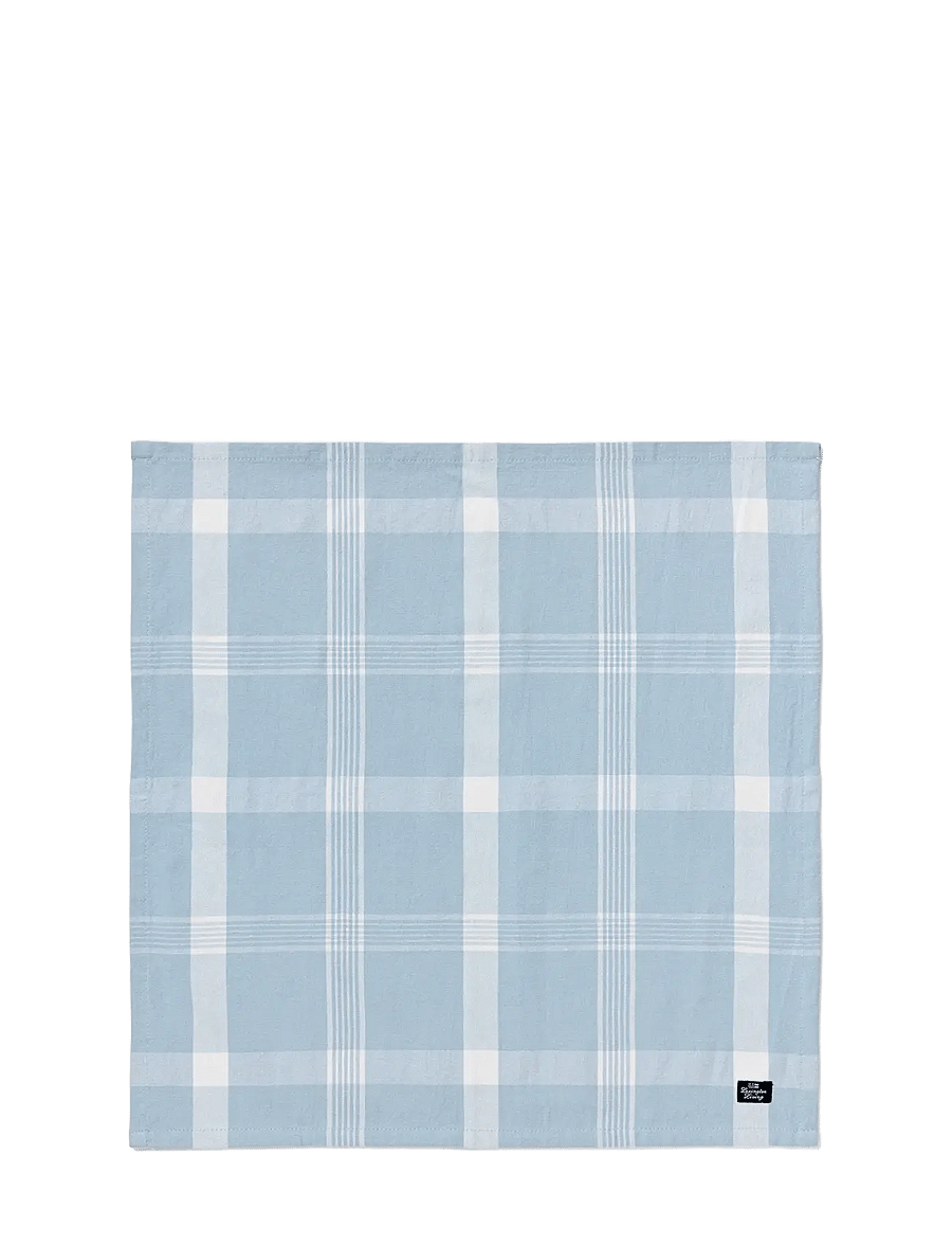 Lexington Home - Checked Recycled Cotton Oxford Napkin - blue/white - 0