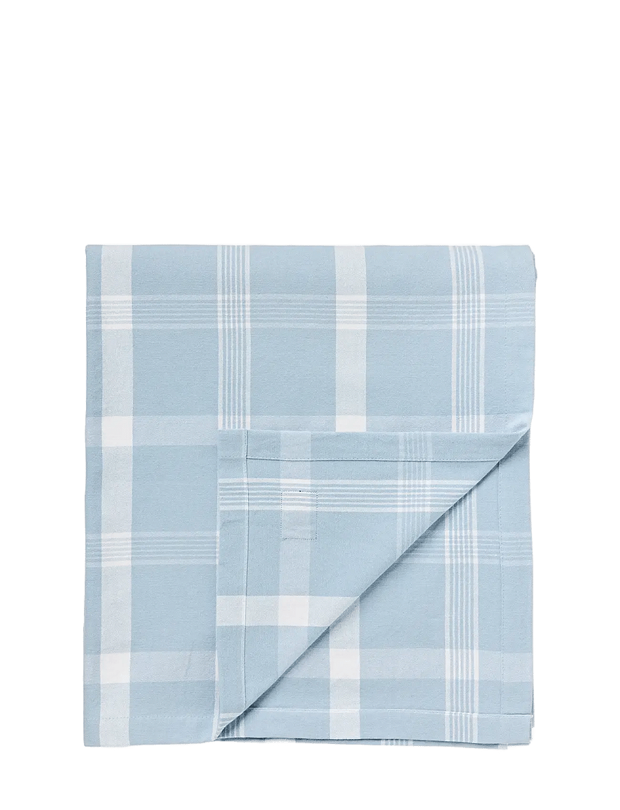 Lexington Home - Checked Recycled Cotton Oxford Napkin - blue/white - 1