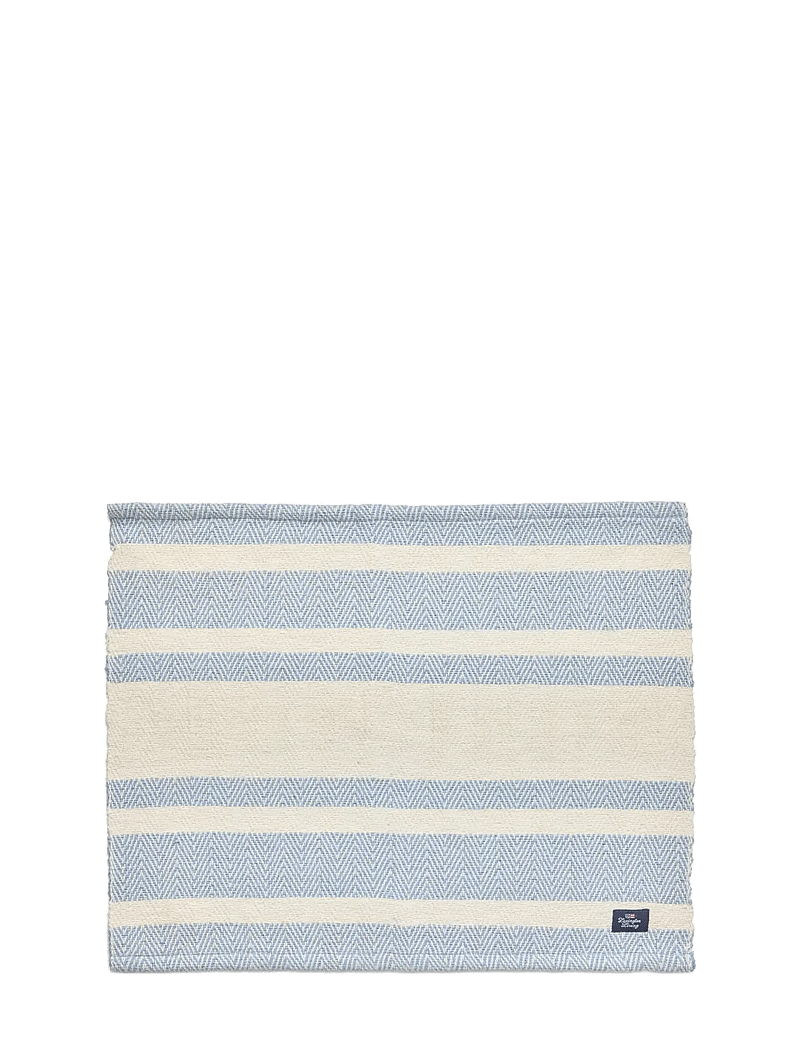 Lexington Home - Striped Organic Cotton Herringbone Runner - køb efter pris - blue/white - 2