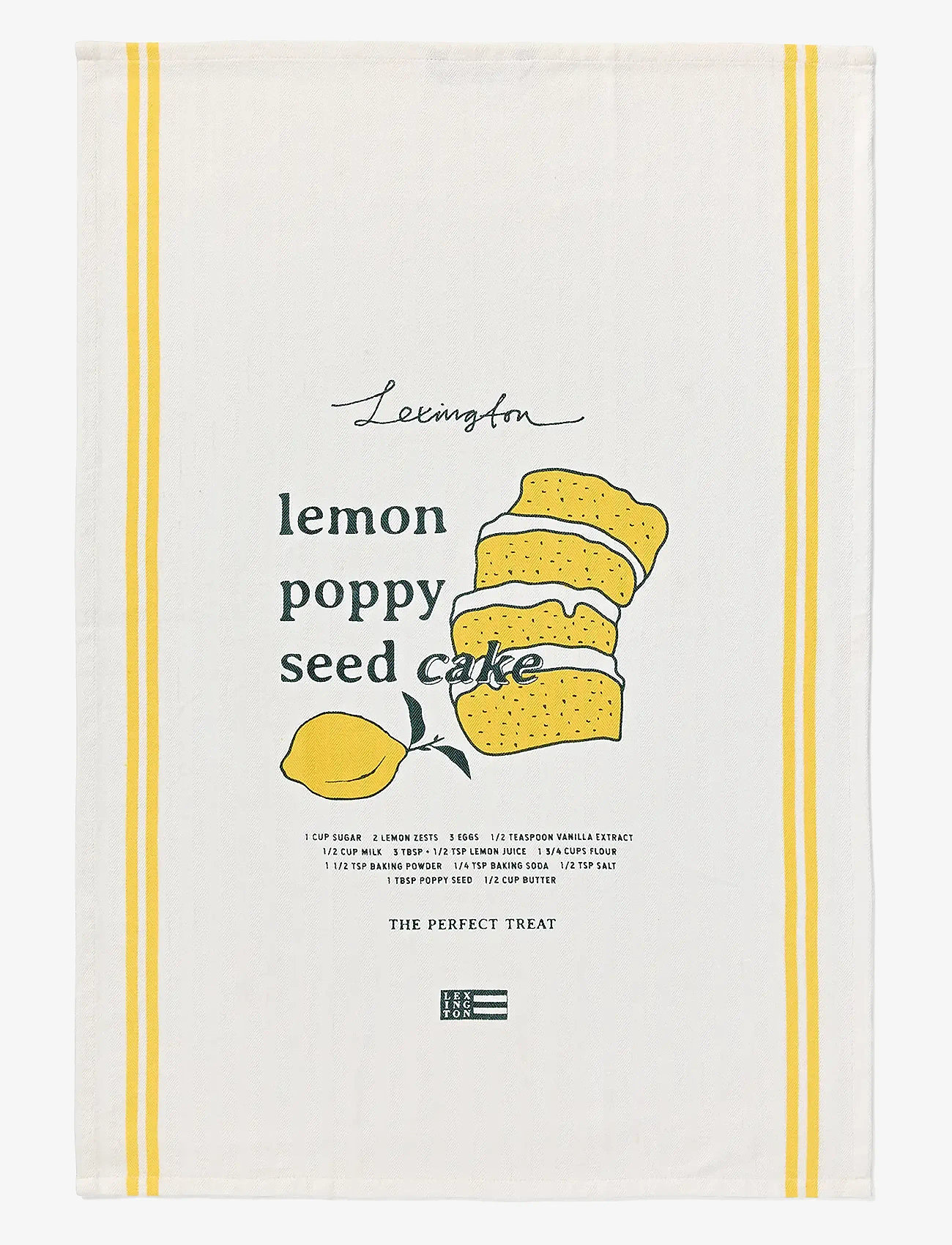 Lexington Home - Lemon Poppy Org Cotton Kitchen Towel - shop by price - white/yellow - 0