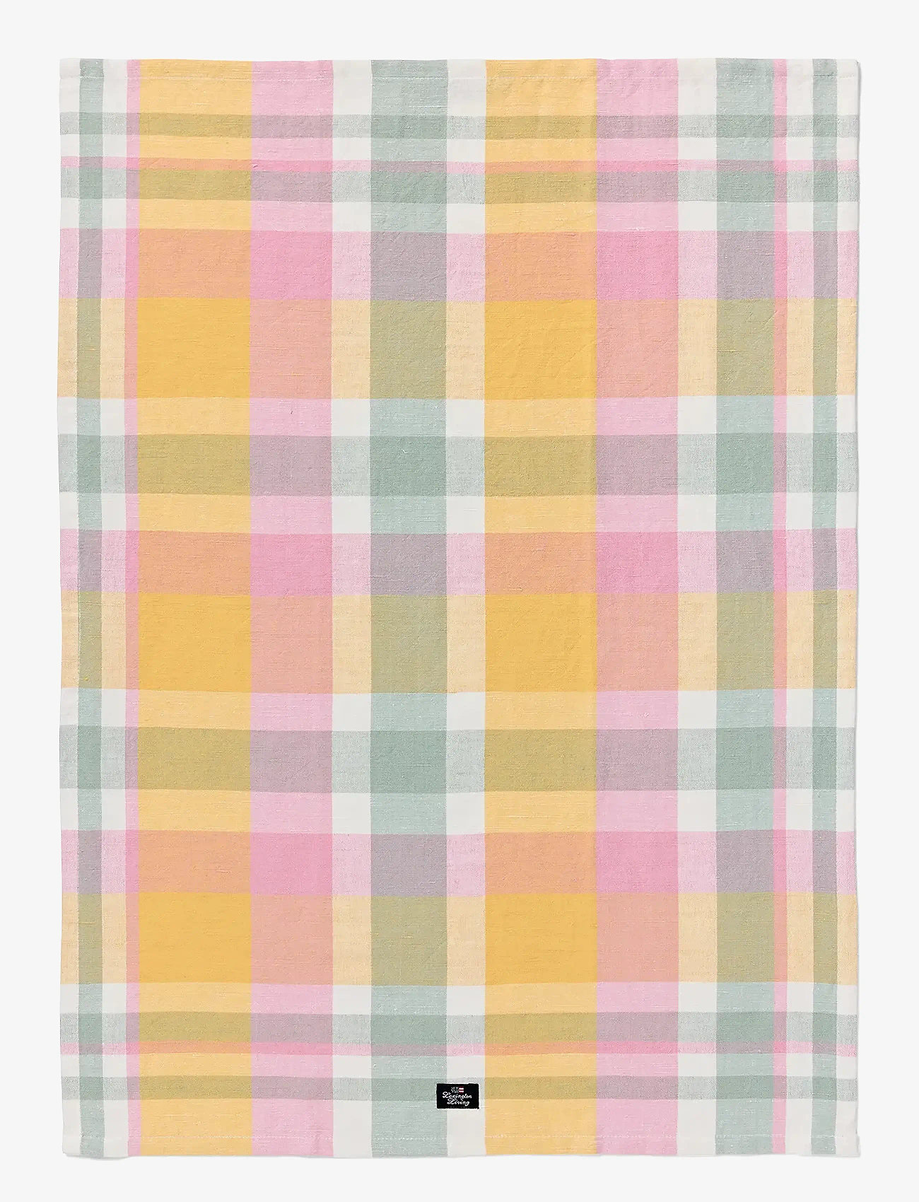 Lexington Home - Checked Linen/Cotton Napkin - stoffservietten - yellow/green/pink - 1