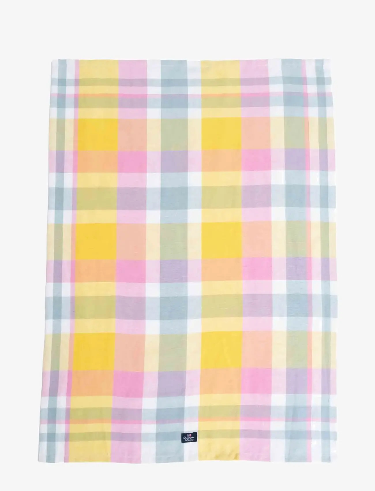 Lexington Home - Checked Linen/Cotton Kitchen Towel - yellow/green/pink - 0