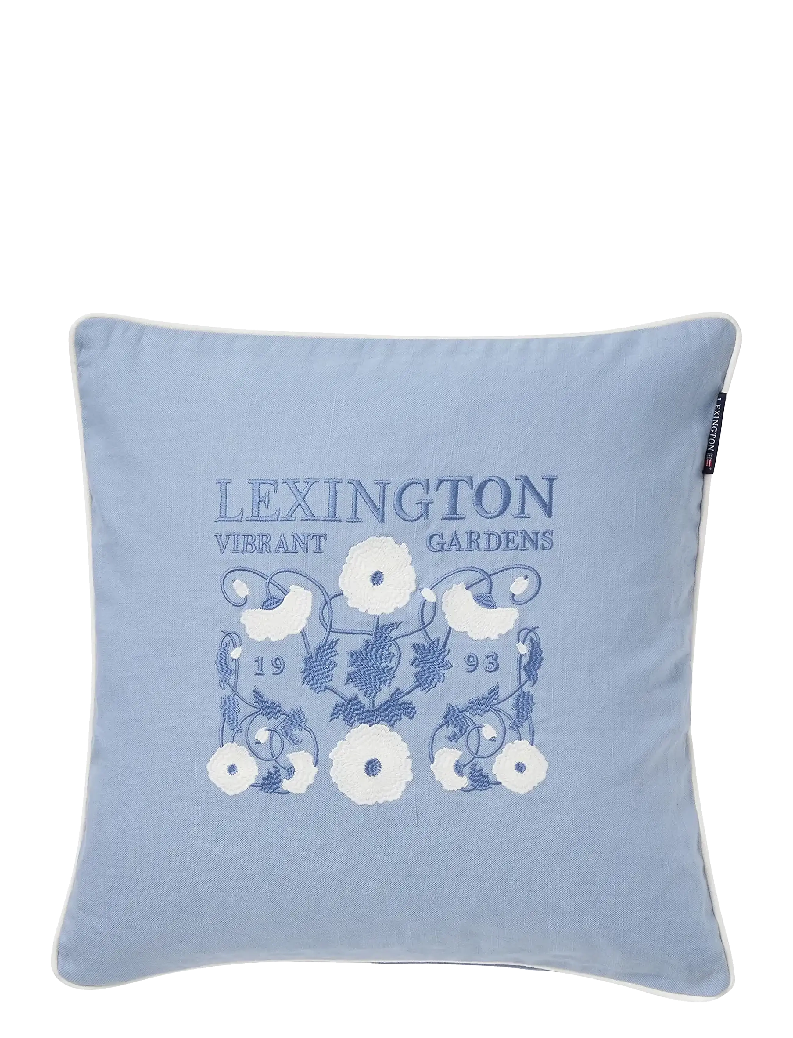 Lexington Home Vibrant Gardens Linen/Cotton Pillow Cover - Julegave - BLUE/WHITE / blue