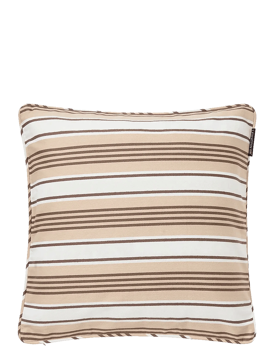 Lexington Home - Striped Organic Cotton Twill Pillow Cover - beige/white - 0