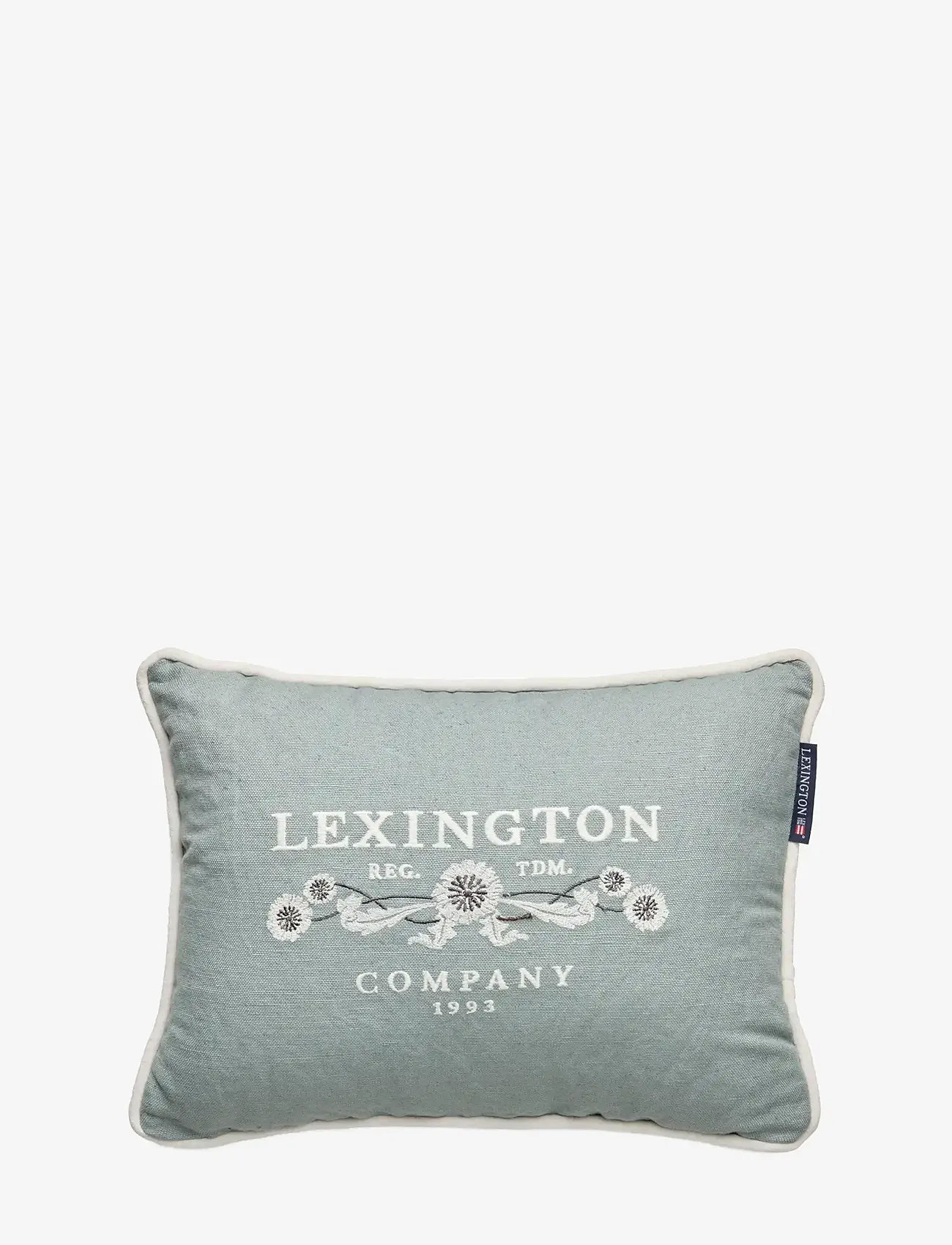 Lexington Home - Logo Linen/Cotton 40x30 Pillow - shop by price - eucalyptus/white - 0