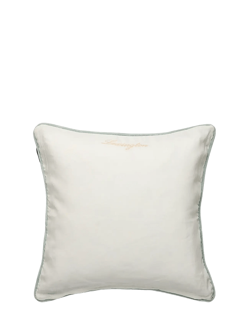 Lexington Home - Organic Cotton Velvet/Linen Pillow Cover - kopfkissenbezüge - eucalyptus/white - 1