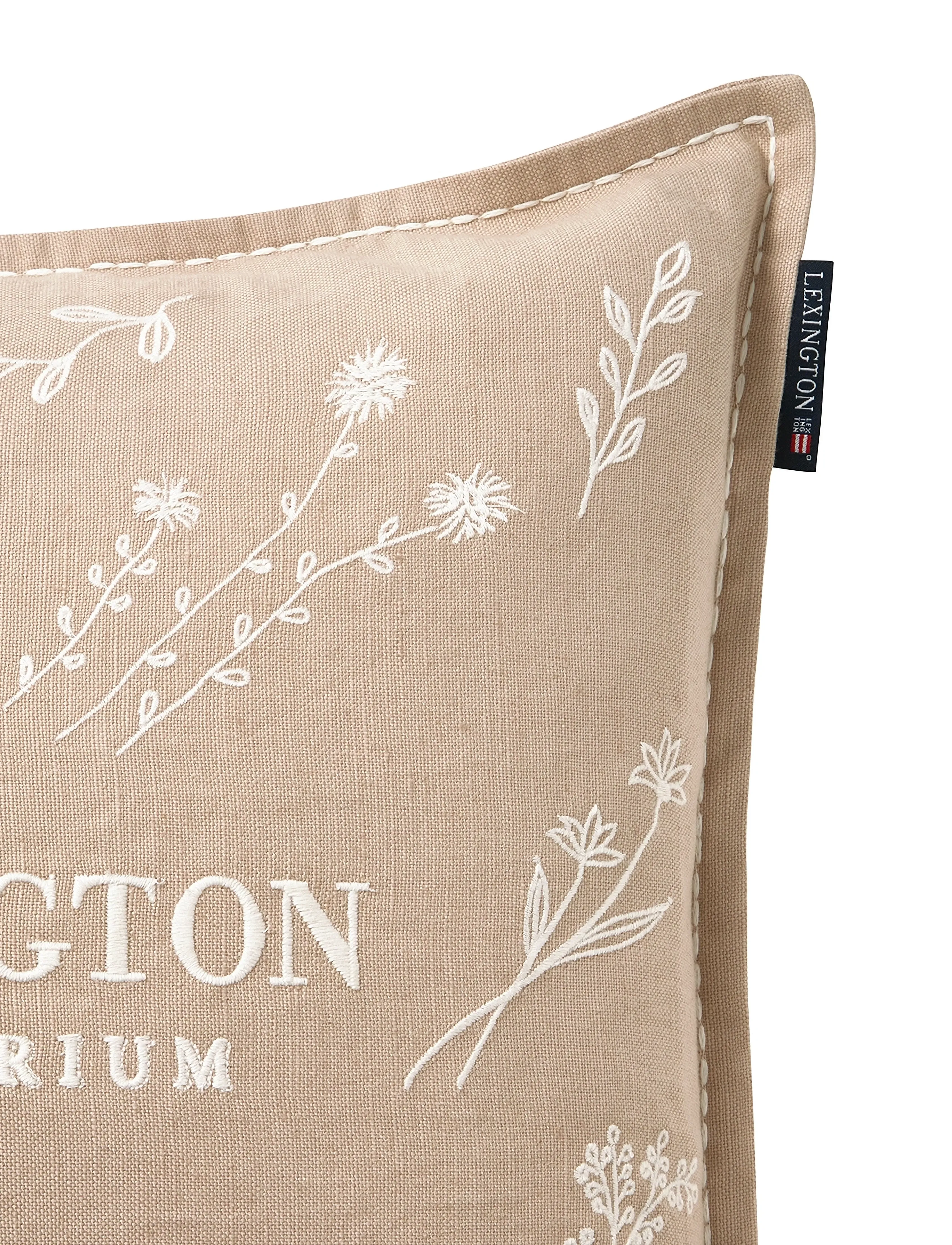 Lexington Home - Herbarium Linen/Cotton Pillow Cover - coussins covers - beige/white - 3