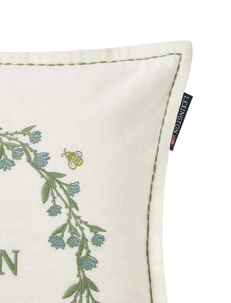 Lexington Home - Wreath Linen/Cotton Logo Pillow Cover - kissenbezüge - white/eucalyptus/blue - 3