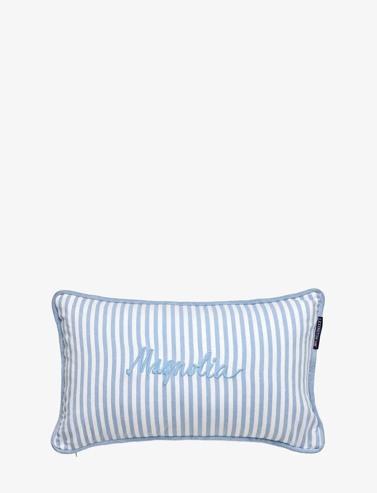Lexington Home - Organic Cotton Oxford Striped 50x30 Pillow - blue/white - 0