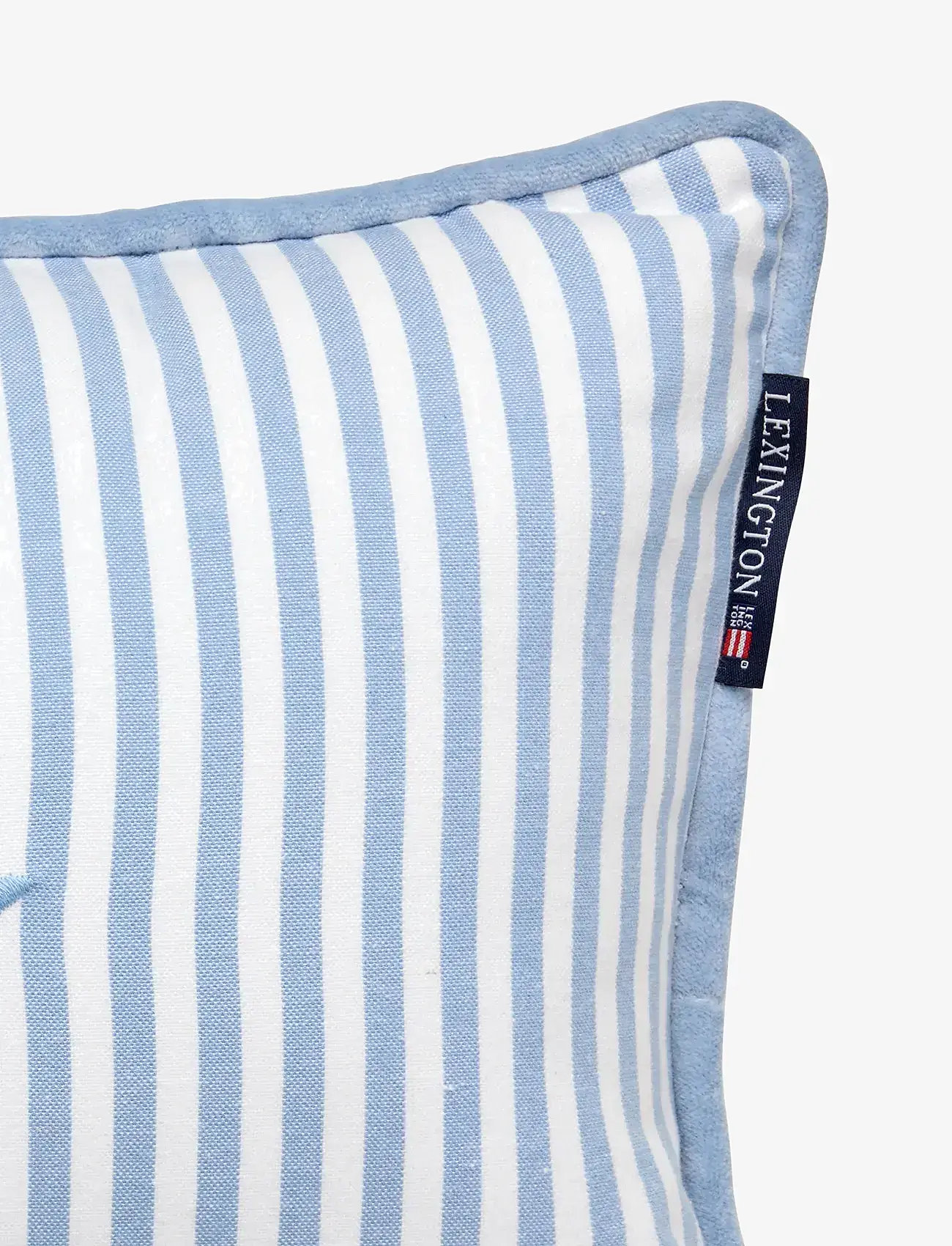 Lexington Home - Organic Cotton Oxford Striped 50x30 Pillow - blue/white - 1