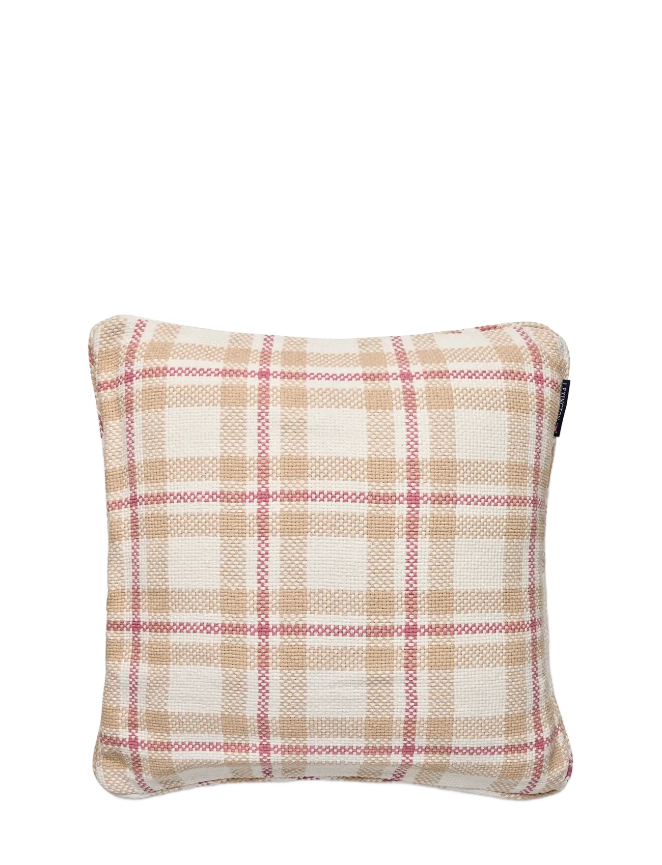 Lexington Home Checked Organic Heavy Cotton Pillow Cover - Alle Produkte - BEIGE/WHITE/PINK / beige