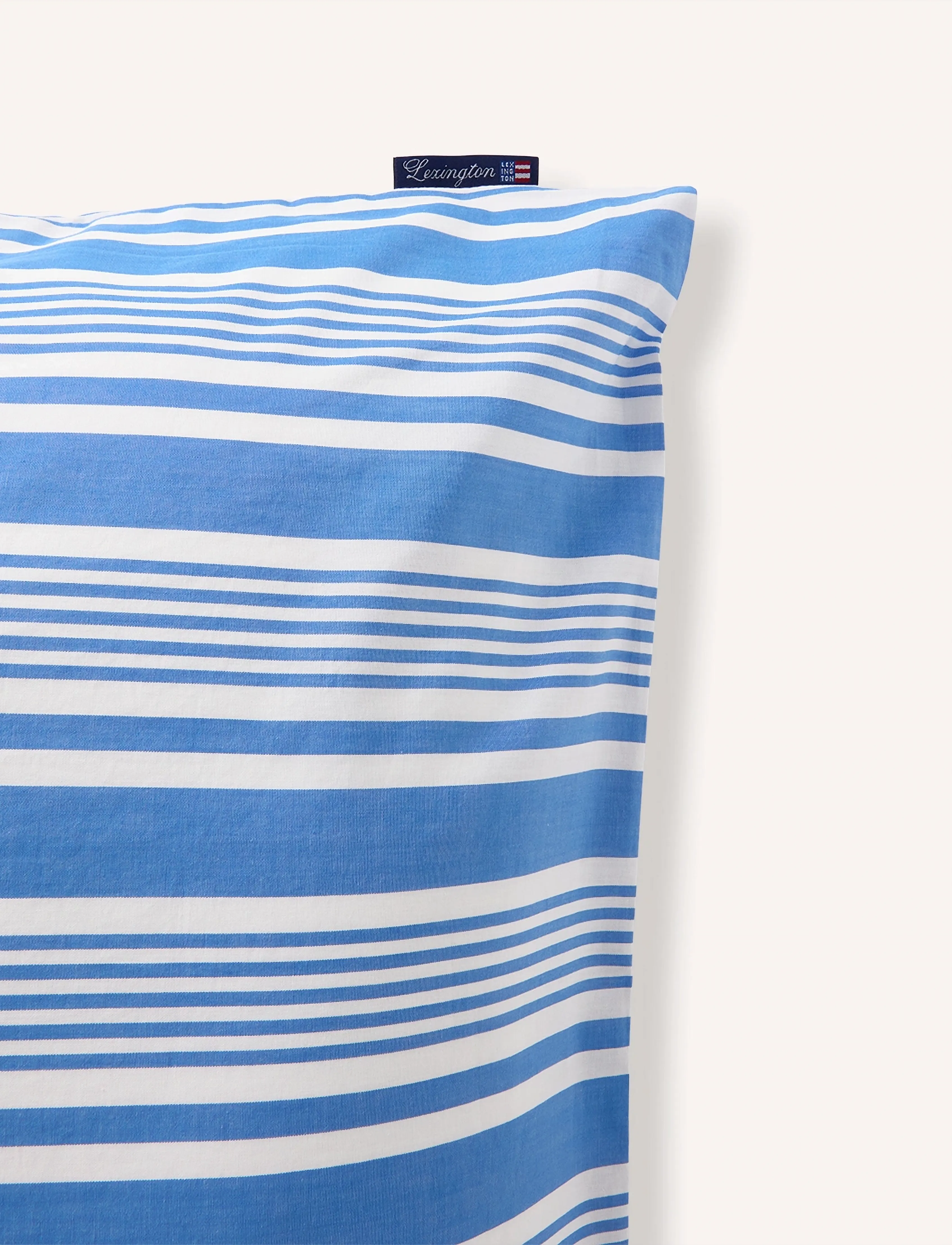Lexington Home - Blue/White Striped Cotton Poplin Pillowcase - blue/white - 1
