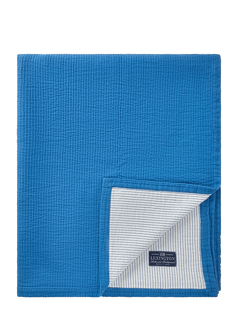 Lexington Home - Striped Reversable Organic Cotton Bedspread - nach preis einkaufen - blue/white - 0