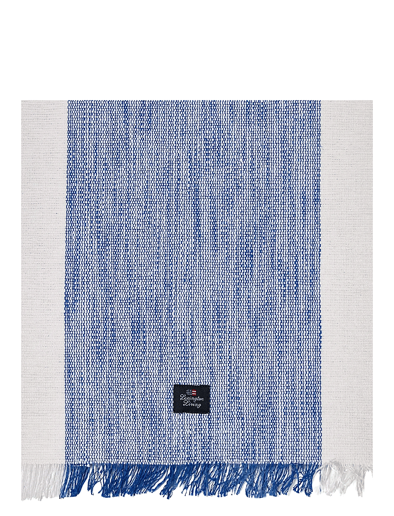 Lexington Home - Striped Organic Cotton Runner with Fringes - bordsdukar & löpare - blue/white - 1