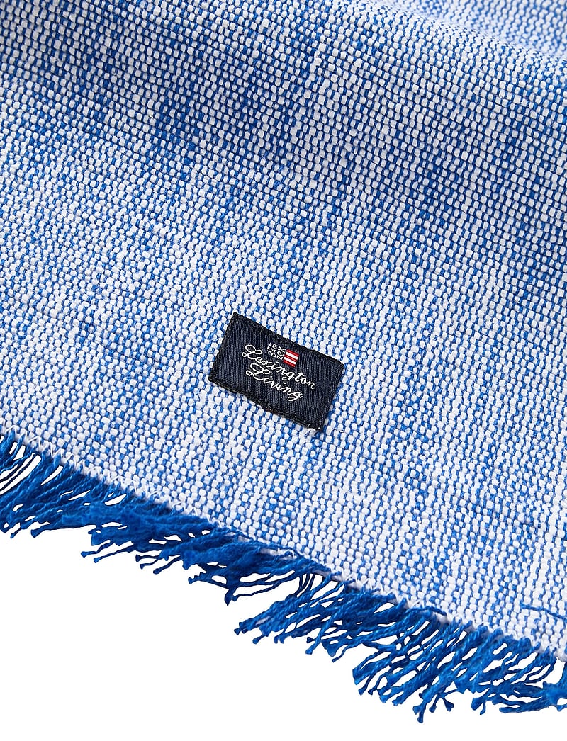 Lexington Home - Striped Organic Cotton Runner with Fringes - bordsdukar & löpare - blue/white - 2