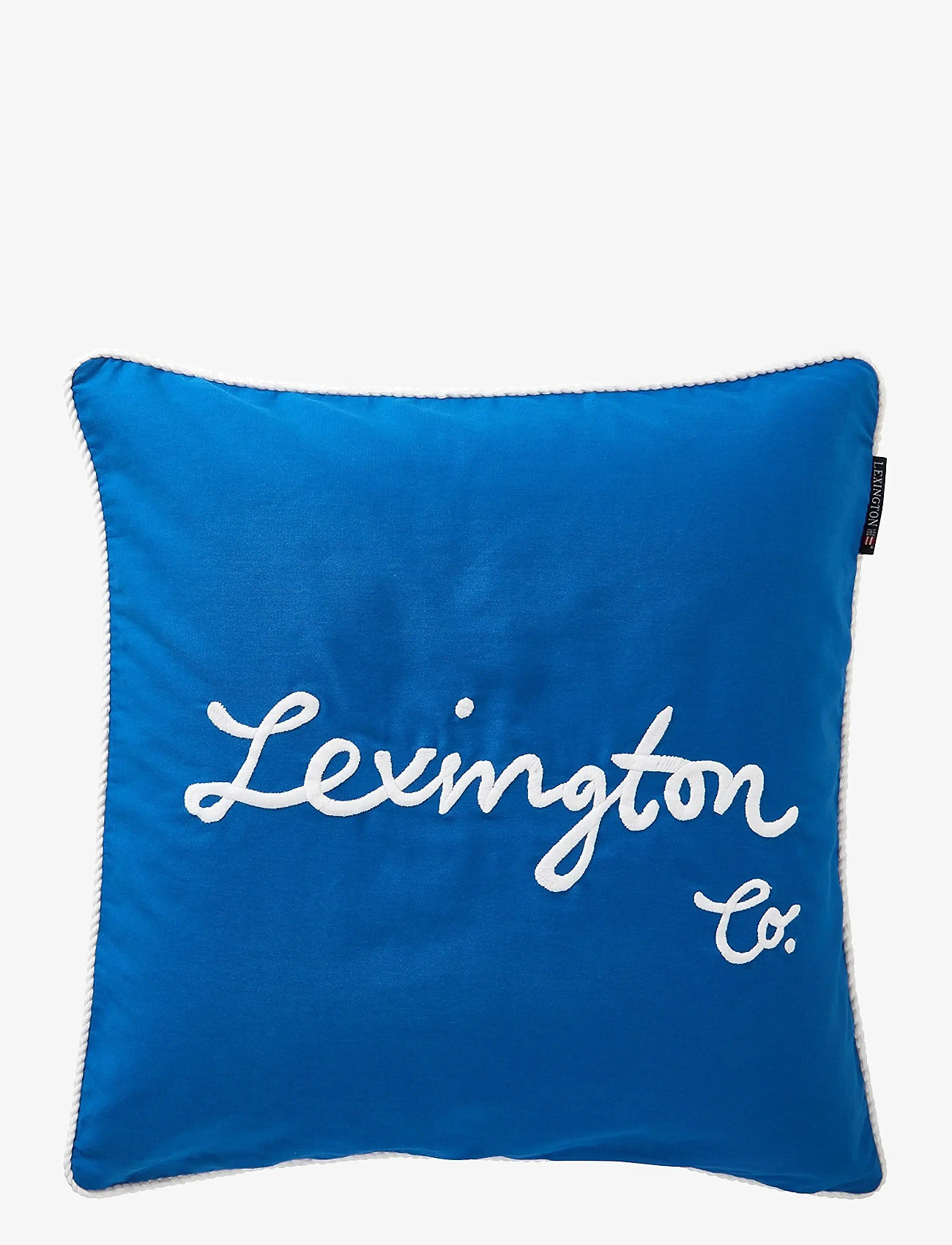 Lexington Home - Logo Organic cotton Twill Pillow Cover - köp efter pris - sea blue/white - 0