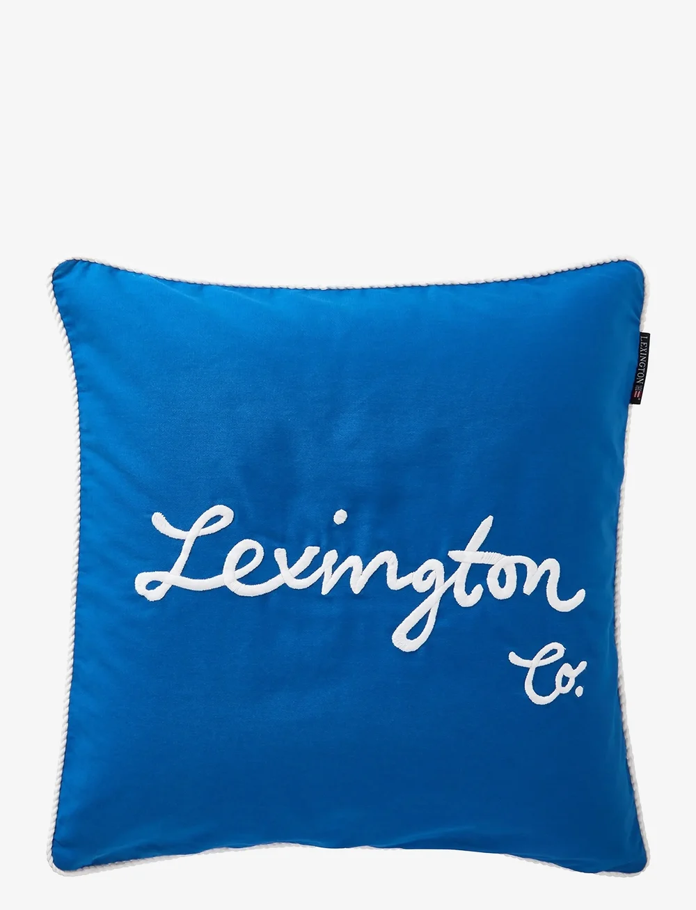 Lexington Home - Logo Organic cotton Twill Pillow Cover - pudebetræk - sea blue/white - 0
