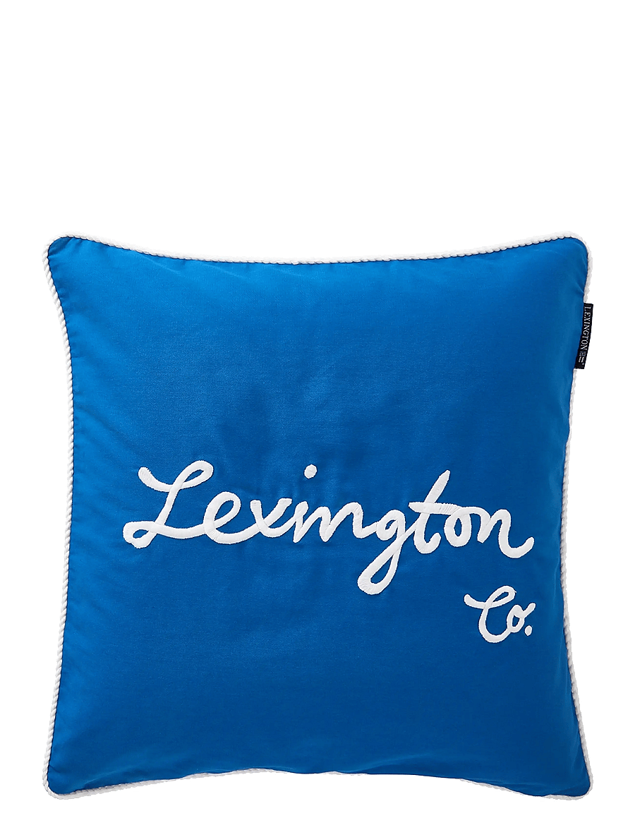 Lexington Home - Logo Organic cotton Twill Pillow Cover - sea blue/white - 0