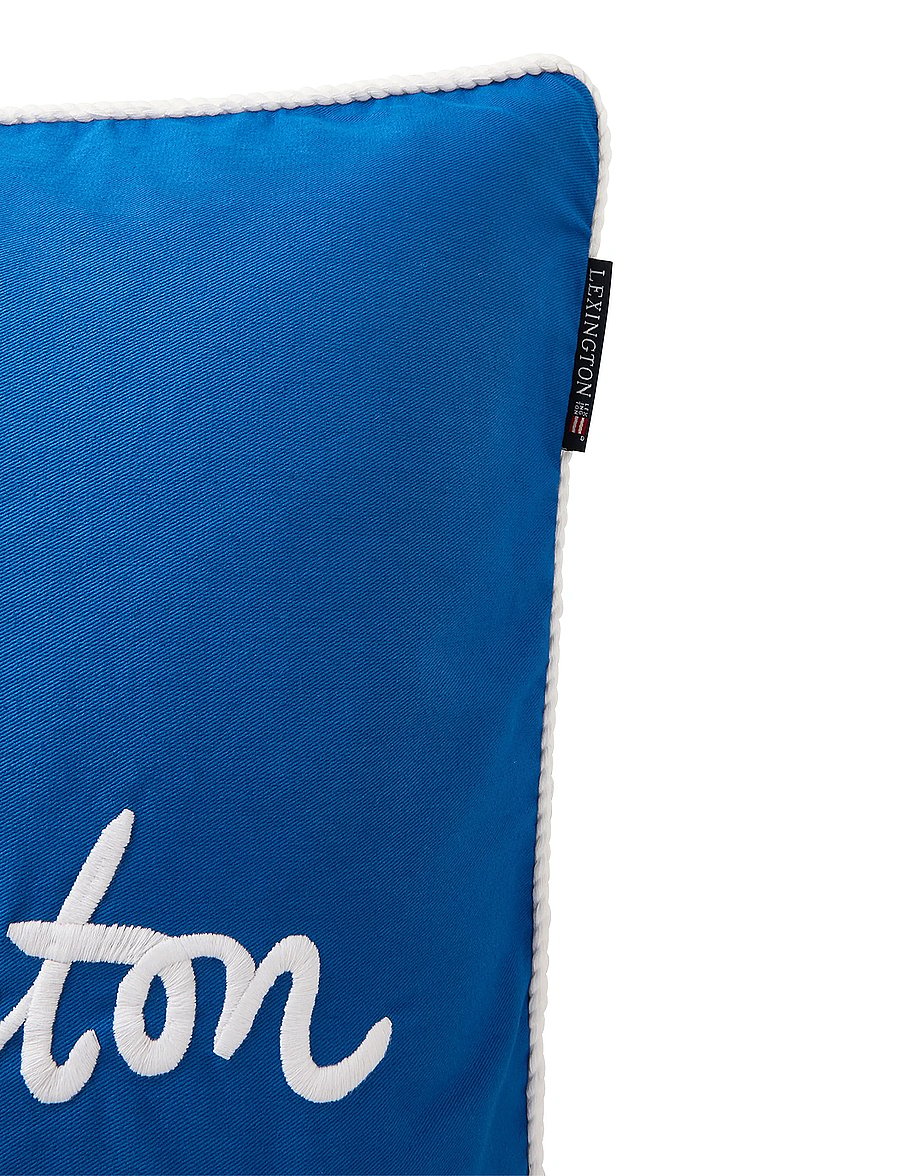 Lexington Home - Logo Organic cotton Twill Pillow Cover - sea blue/white - 2