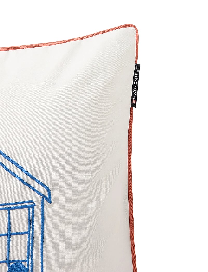 Lexington Home - Beach House Organic Cotton Twill Pillow Cover - kissenbezüge - white/blue/coral - 2