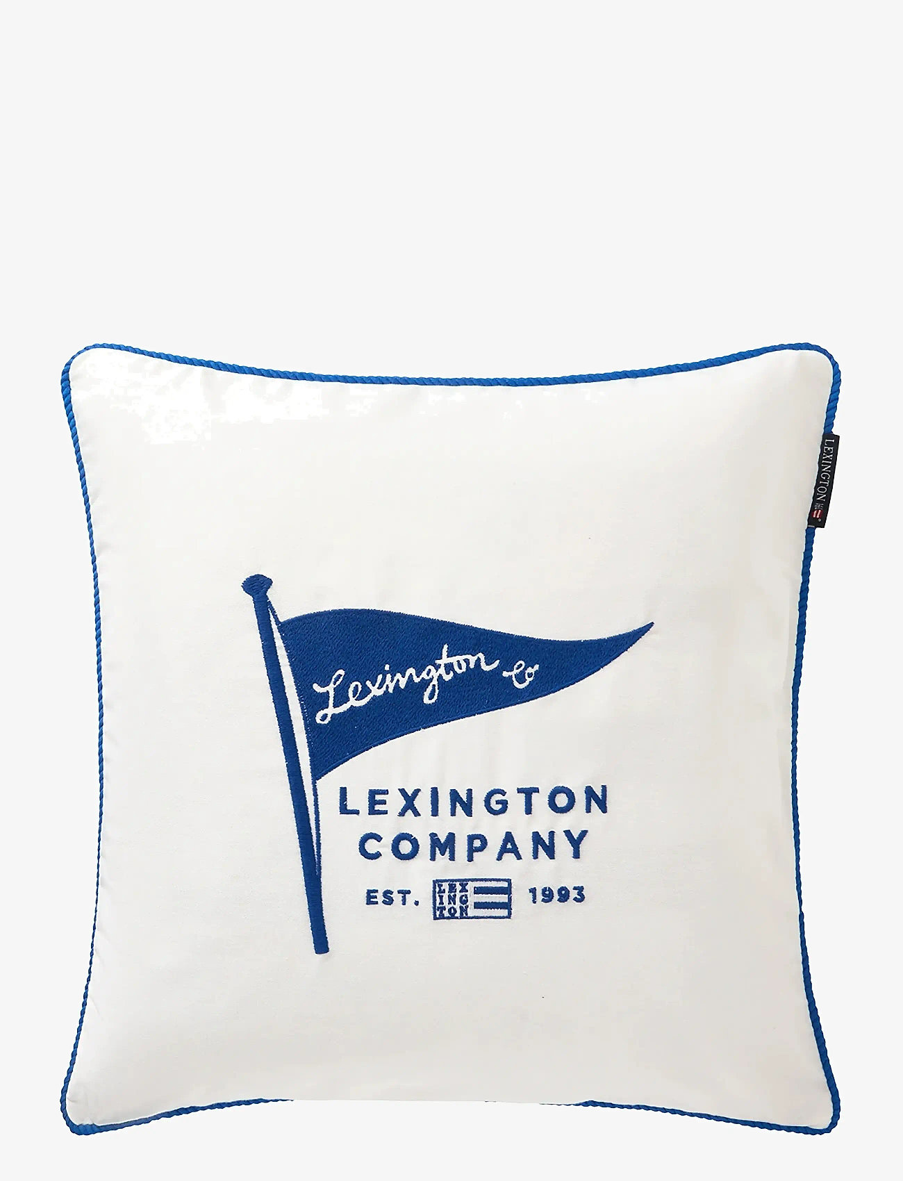 Lexington Home - Flag Organic Cotton Twill Pillow Cover - köp efter pris - white/sea blue - 0