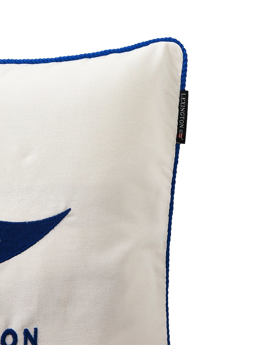Lexington Home - Flag Organic Cotton Twill Pillow Cover - white/sea blue - 2