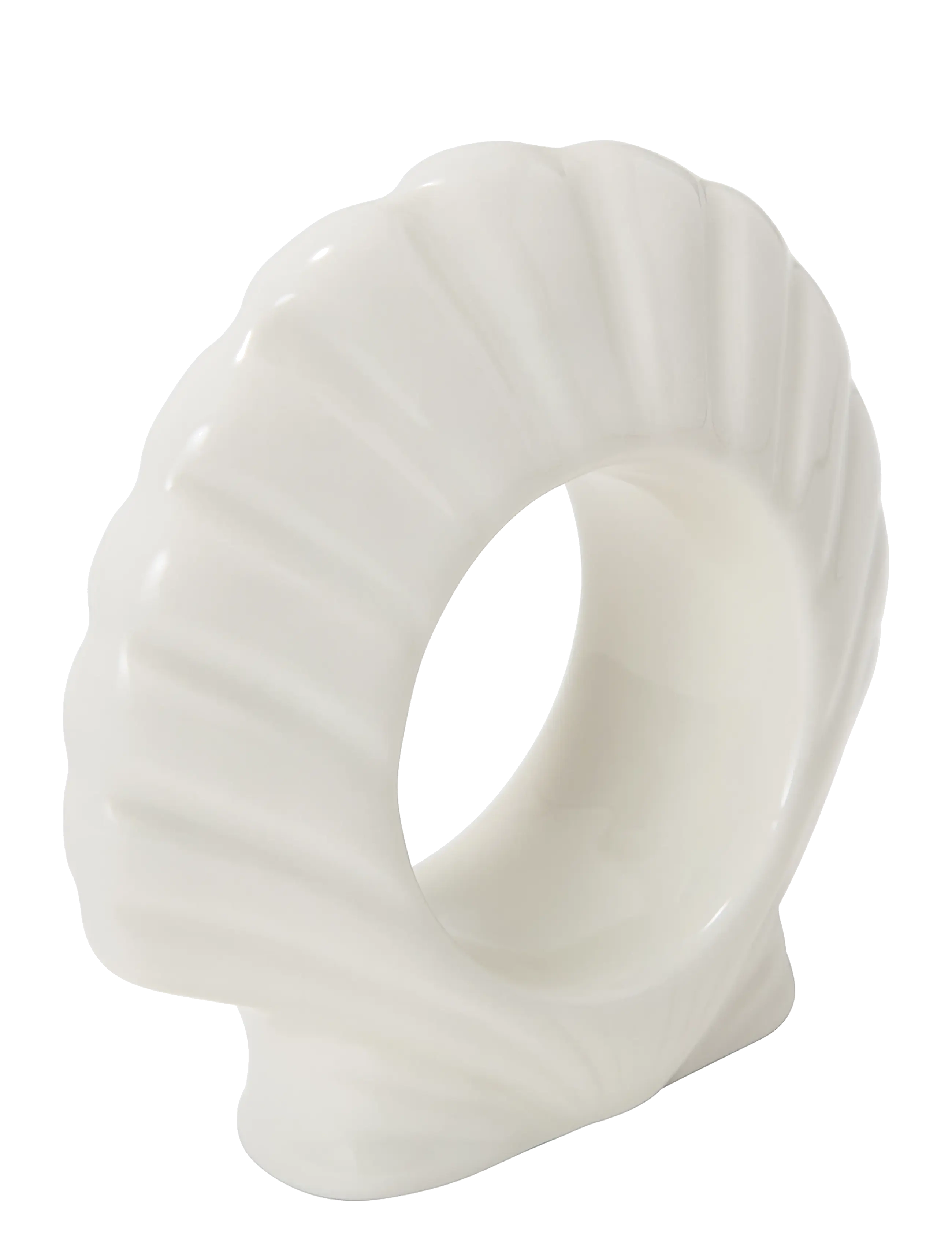 Lexington Home Shell Stoneware Napkin Ring - Servierzubehör - WHITE / white