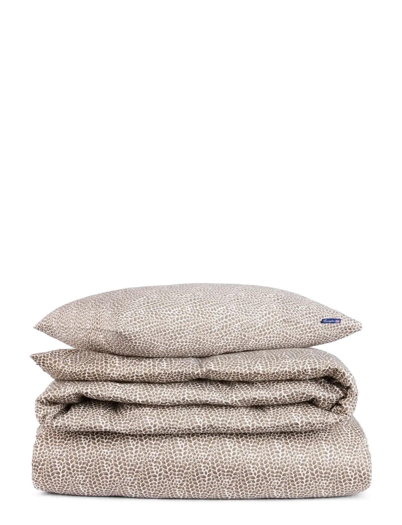 Lexington Home Leaf Vines Printed Cotton Sateen Bed Set - Bed sets - STONE/WHITE/BEIGE / beige