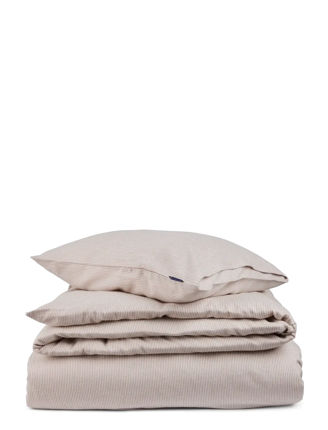 Lexington Home Striped Lyocell Flannel Bed Set - Påslakanset - BEIGE/WHITE / beige