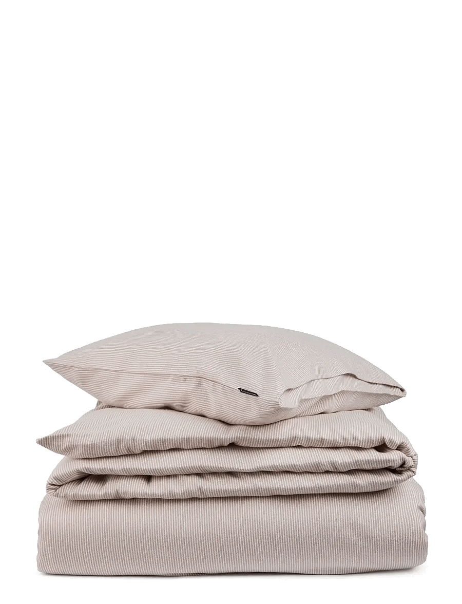 Lexington Home - Striped Lyocell Flannel Bed Set - osta hinna alusel - beige/white - 0