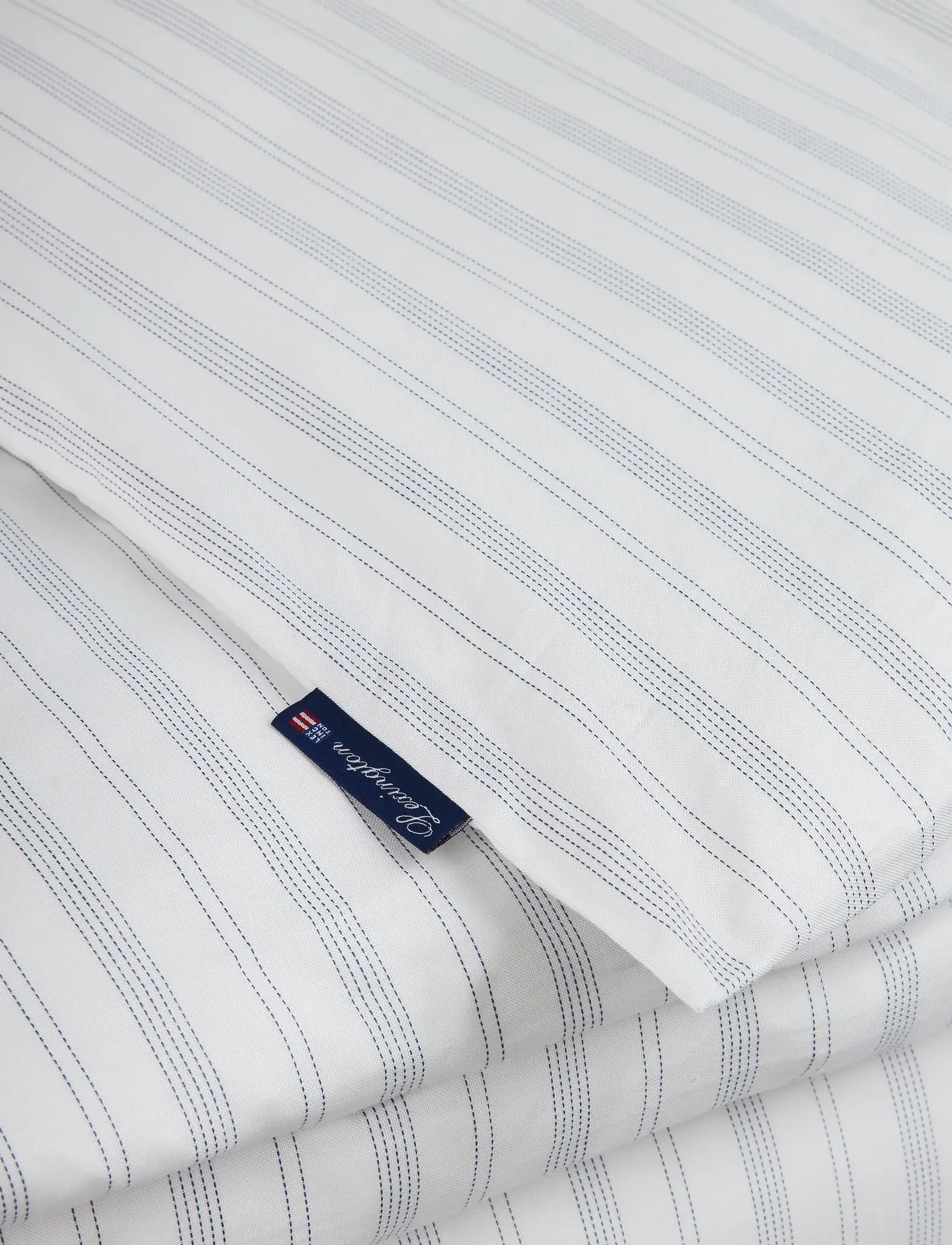 Lexington Home - Striped Lyocell/Cotton Pin Point Oxford Bed Set - osta hinna alusel - white/misty blue - 2