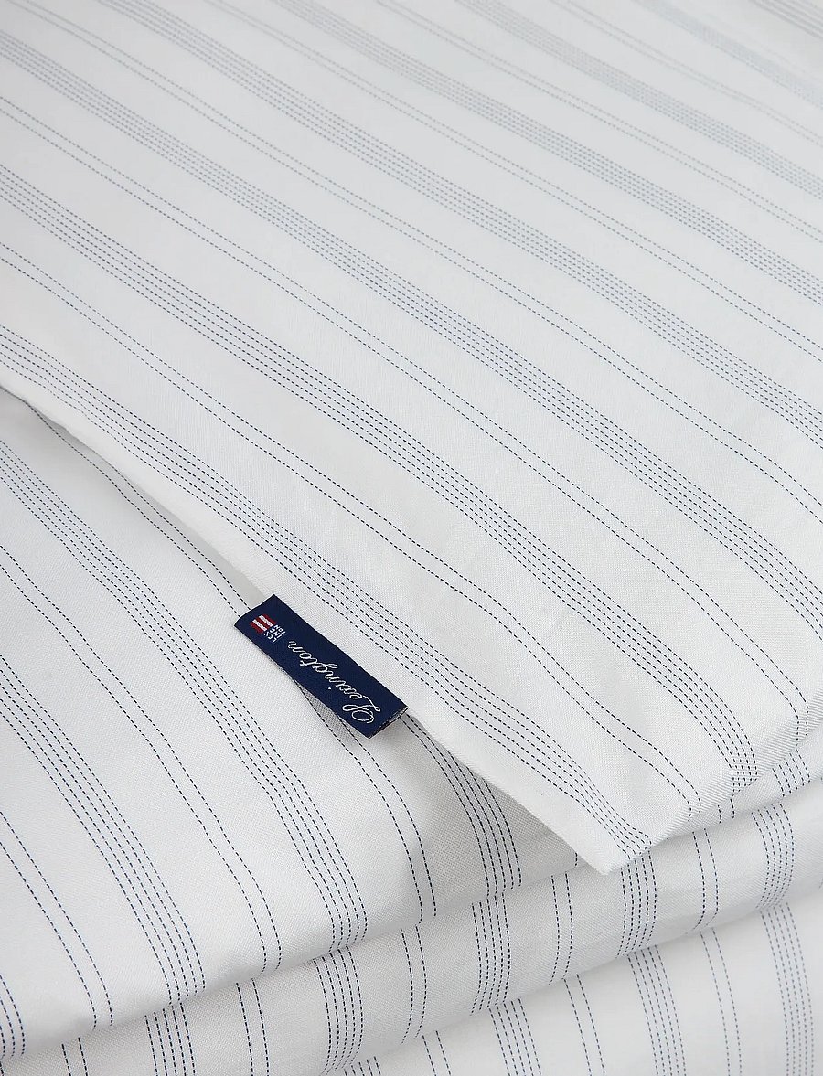 Lexington Home - Striped Lyocell/Cotton Pin Point Oxford Bed Set - osta hinna alusel - white/misty blue - 2