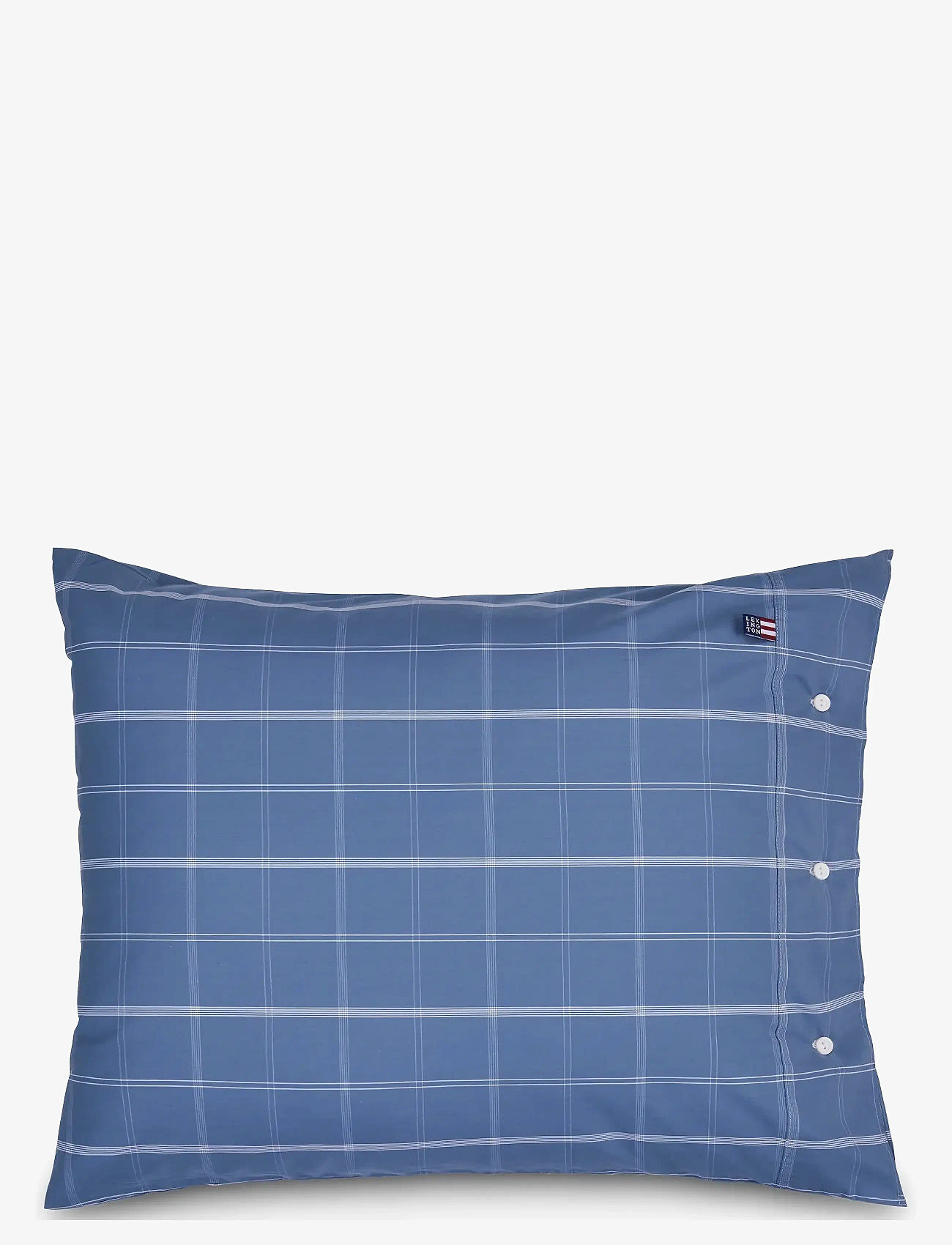 Lexington Home - Checked Cotton Poplin Pillowcase - pillow cases - misty blue/white - 0