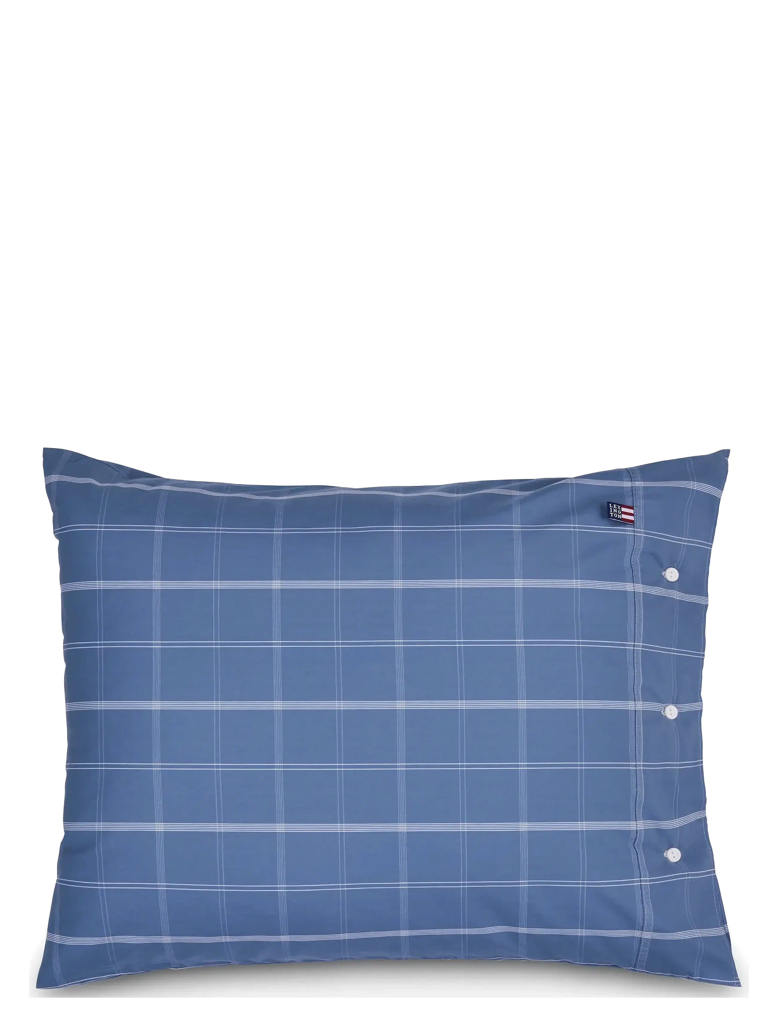 Lexington Home Checked Cotton Poplin Pillowcase - Örngott - MISTY BLUE/WHITE / blue