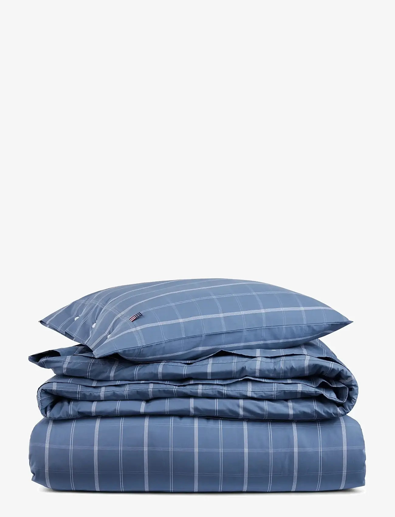 Lexington Home - Checked Cotton Poplin Bed Set - shop by price - misty blue/white - 0