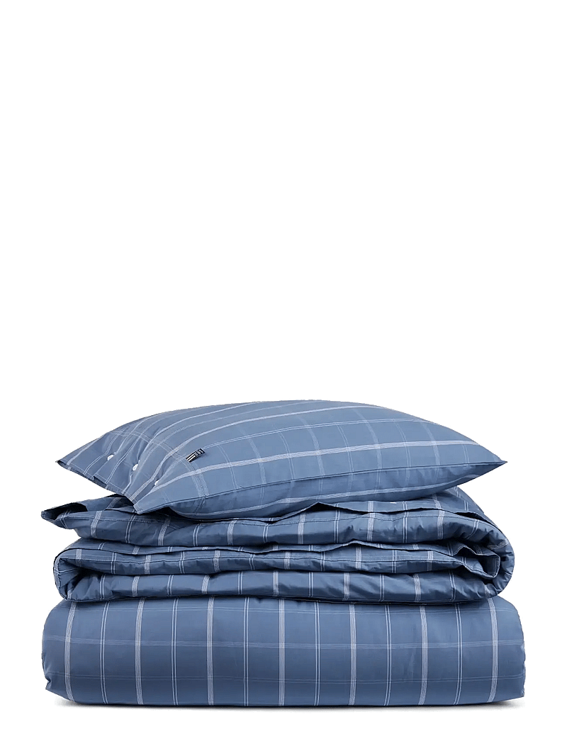 Lexington Home - Checked Cotton Poplin Bed Set - shop by price - misty blue/white - 0