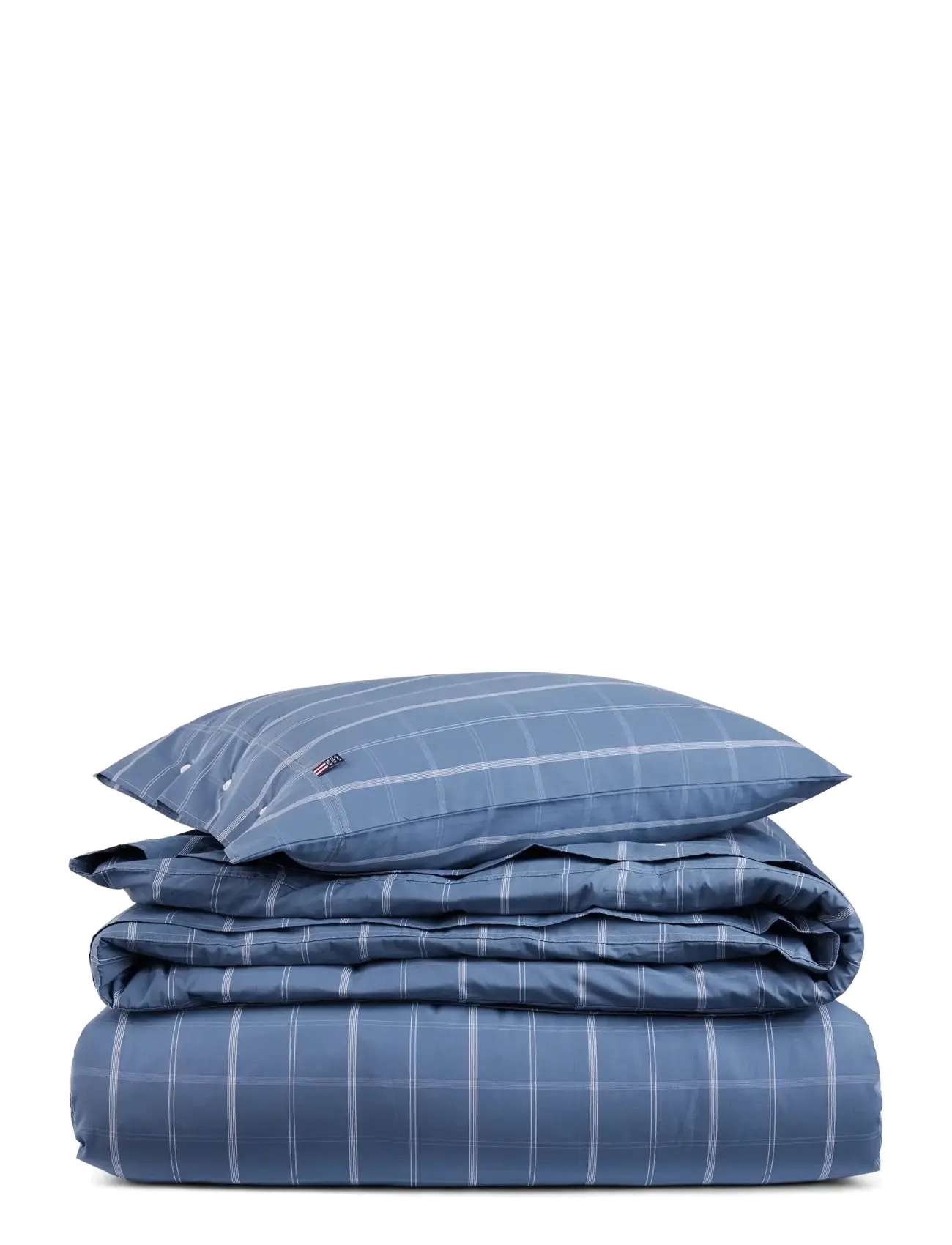 Lexington Home Checked Cotton Poplin Bed Set - Påslakanset - MISTY BLUE/WHITE / blue