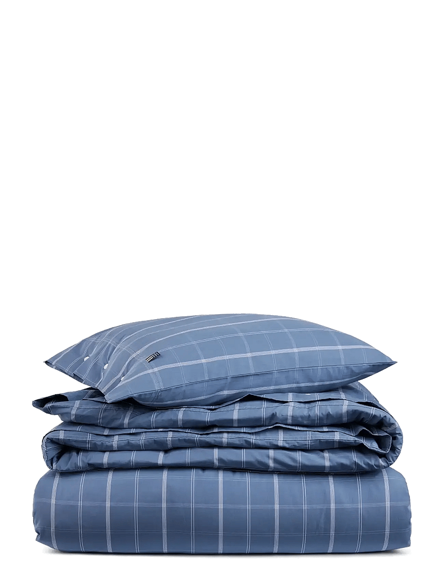 Lexington Home - Checked Cotton Poplin Bed Set - osta hinna alusel - misty blue/white - 0