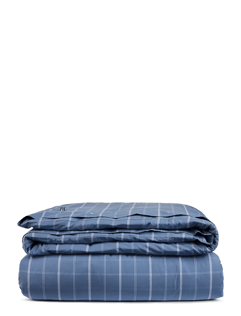 Lexington Home - Checked Cotton Poplin Bed Set - shop by price - misty blue/white - 1