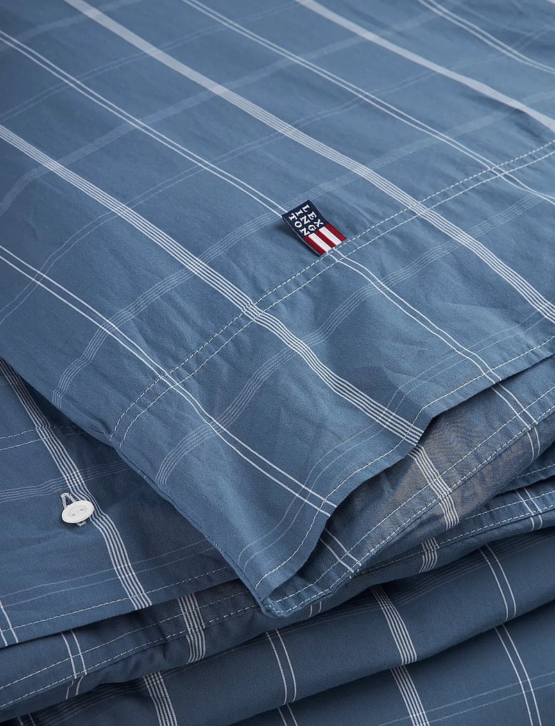 Lexington Home - Checked Cotton Poplin Bed Set - shop by price - misty blue/white - 2