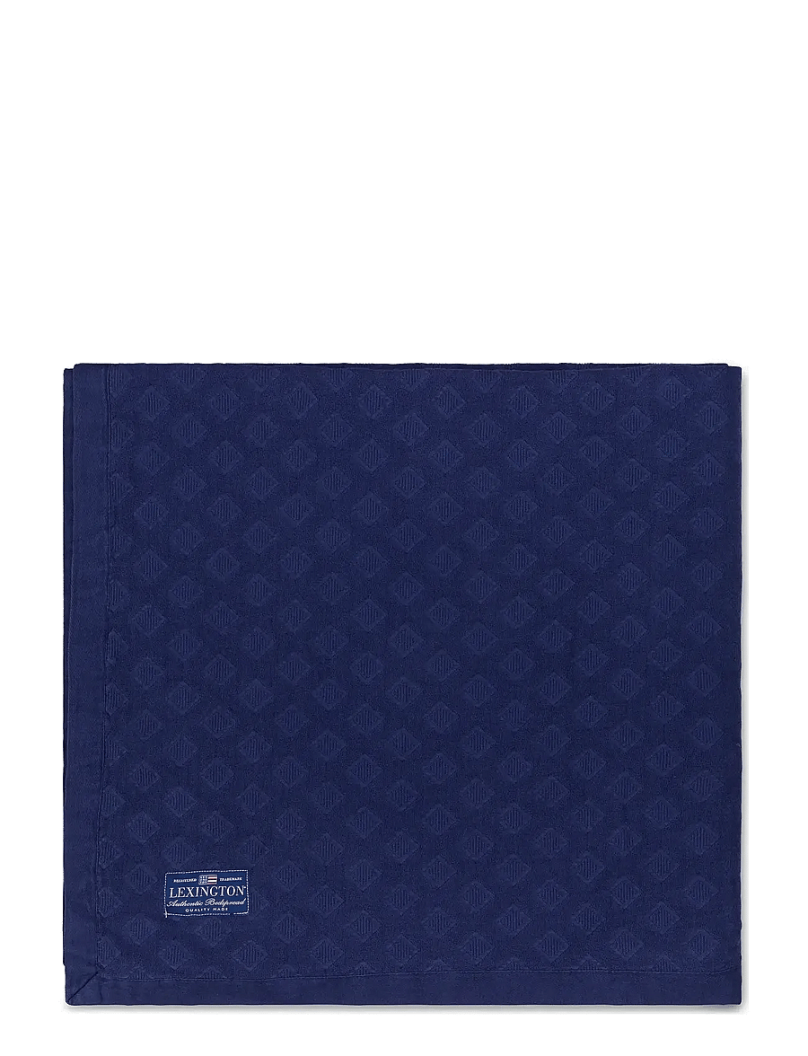 Lexington Home - Diamond Jacquard Organic Cotton Bedspread - voodikatted - dark blue - 0