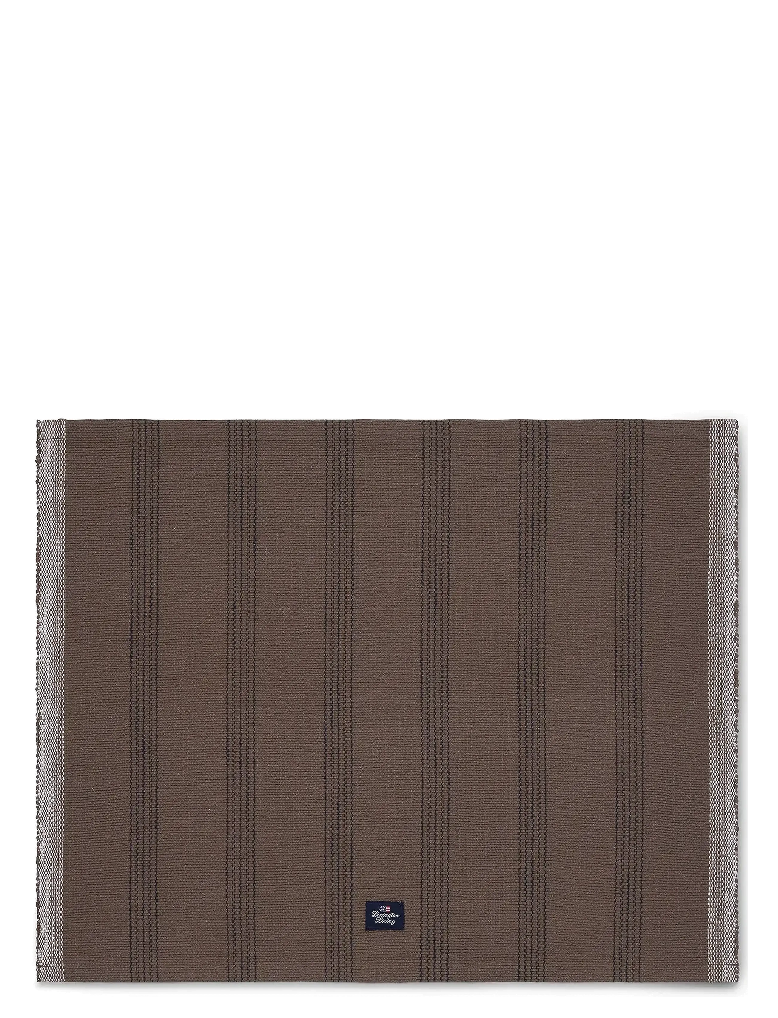 Lexington Home - Striped Organic Cotton Runner - dúkar og dreglar - stone/black - 1