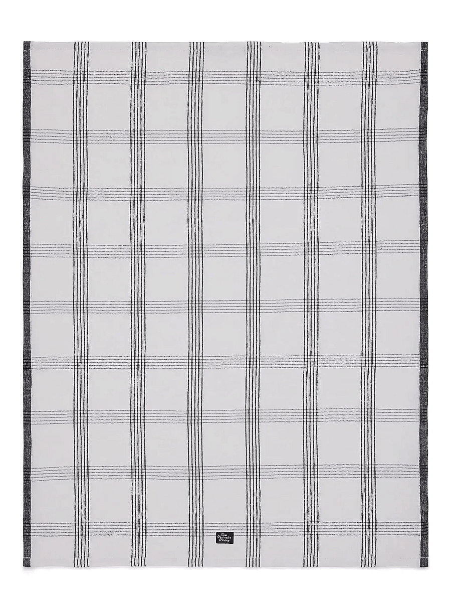 Lexington Home - Checked Linen/Cotton Kitchen Towel - küchenhandtücher - white/black - 0