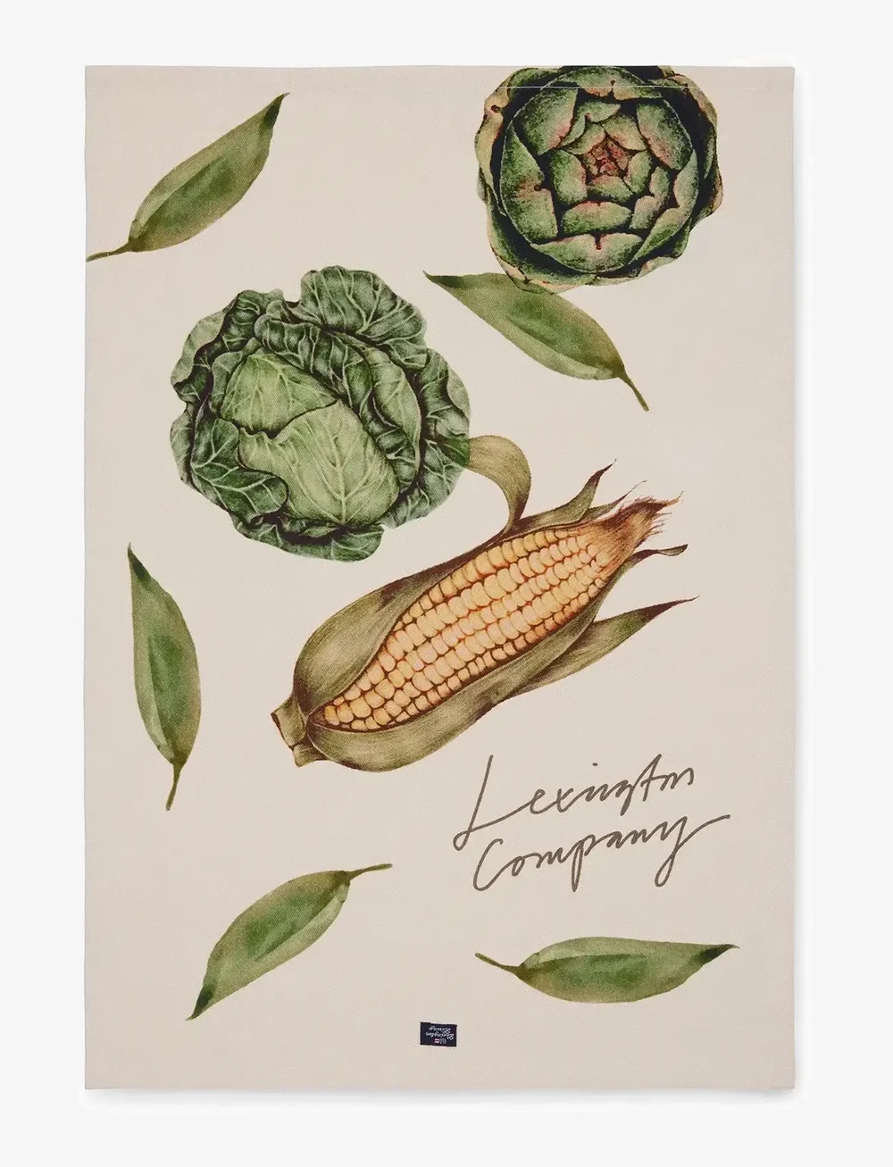 Lexington Home - Vegetables Org Cotton Kitchen Towel - kökshanddukar - white/olive - 0