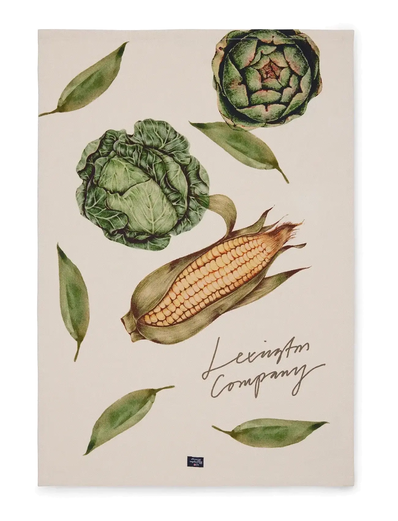 Lexington Home - Vegetables Org Cotton Kitchen Towel - küchenhandtücher - white/olive - 0