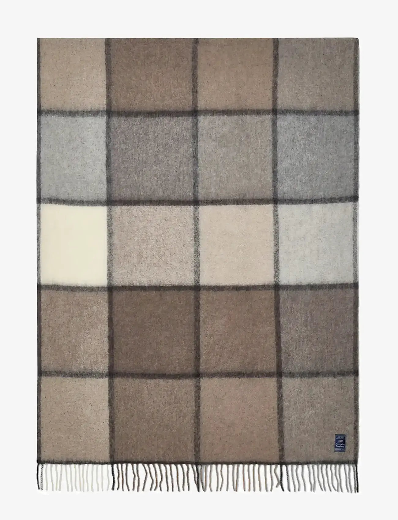 Lexington Home - Checked Mohair Mix Wool Throw - stone/beige/gray - 1