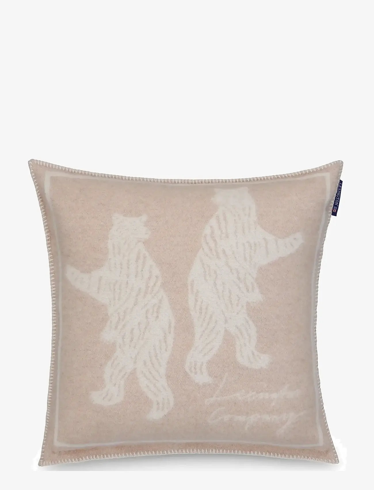 Lexington Home - Bears Jacquard Recycled Wool Pillow Cover - kopfkissenbezüge - beige/white - 0