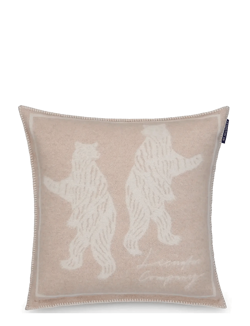 Lexington Home - Bears Jacquard Recycled Wool Pillow Cover - kopfkissenbezüge - beige/white - 0