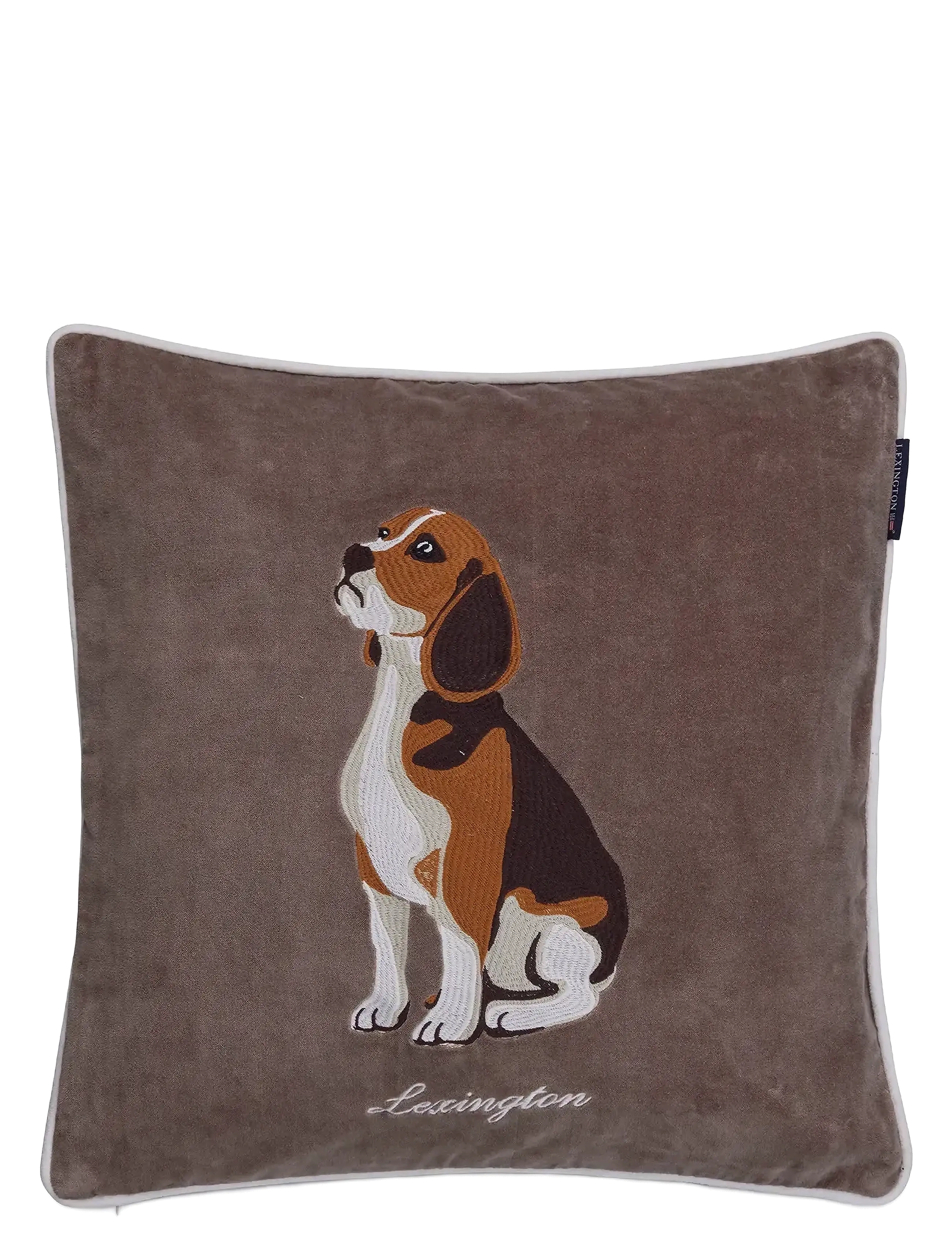 Lexington Home Dog Organic cotton Velvet Pillow Cover - Textilier - STONE MULTI / brown