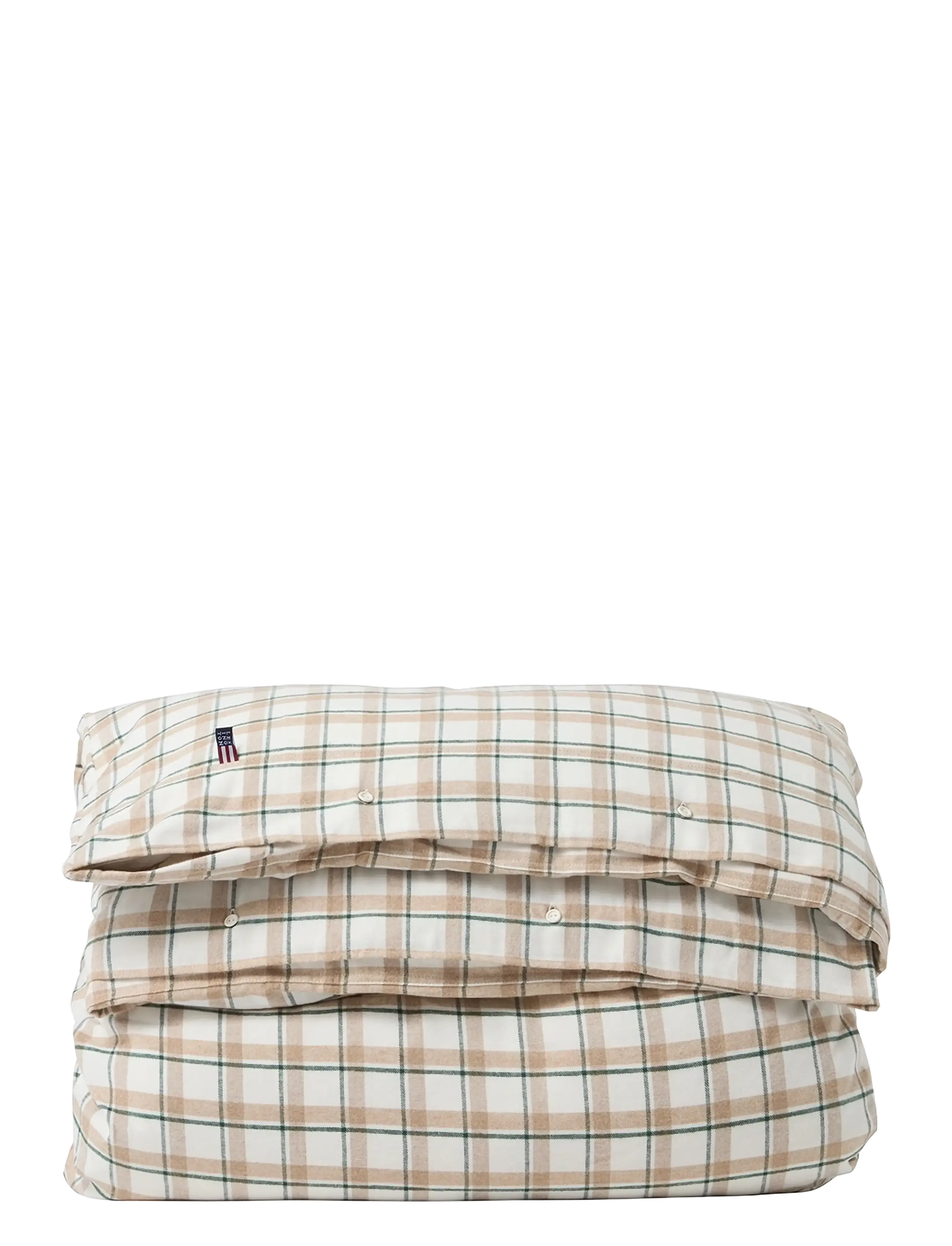 Lexington Home - GreenBeigeWhite Checked Cotton Flannel Bed Set - voodiriiete komplektid - green/beige/white - 2